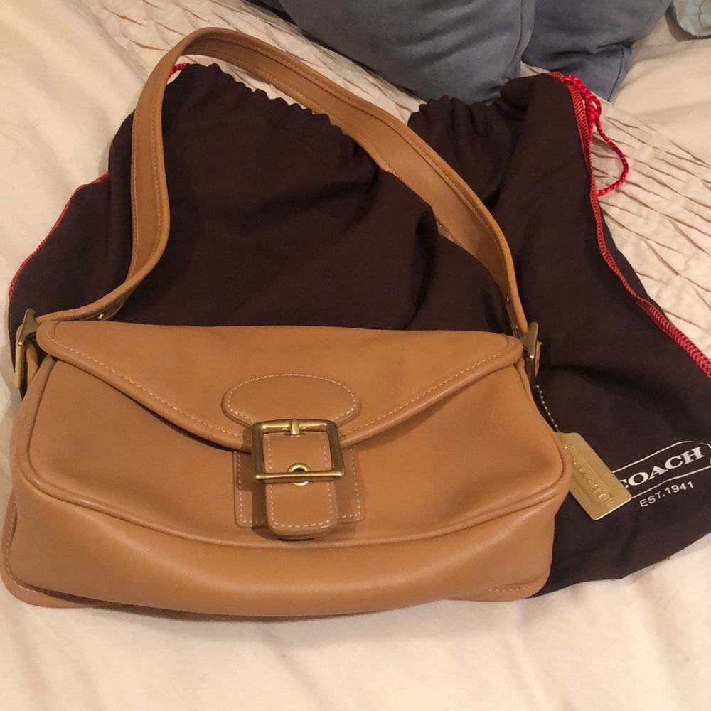Tan Leather Coach Purse